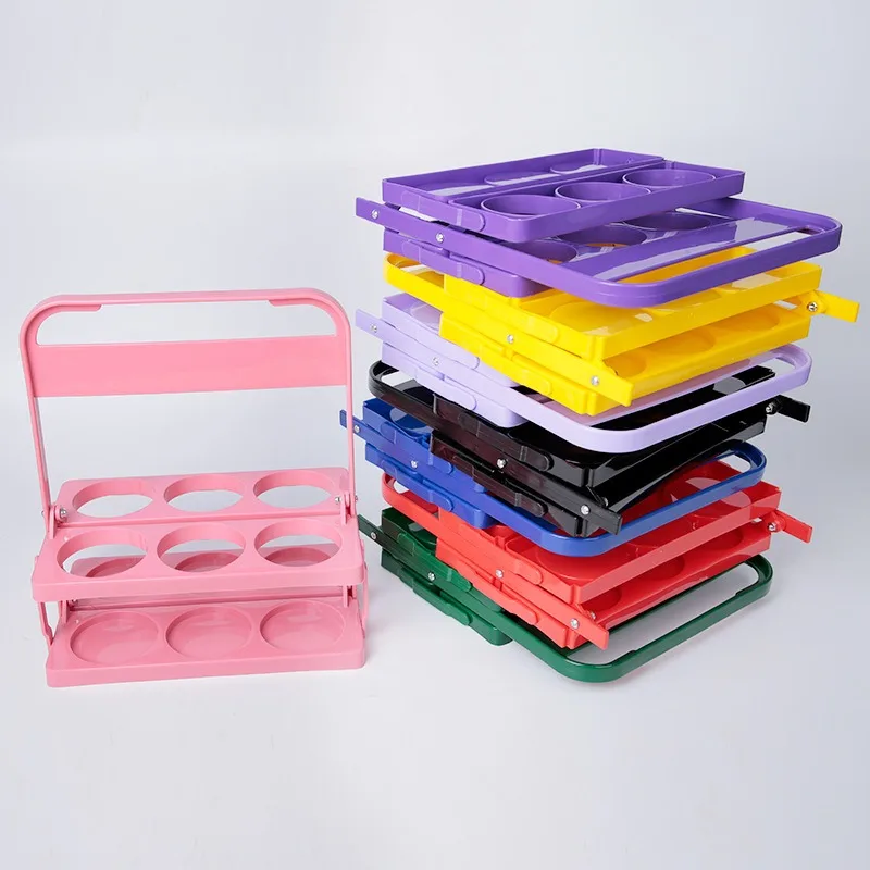 Support à bière pliable en plastique Portable, organisateur de tasses Durable, casier à vin, porte-bouteille de bière, panier à boissons, support à Cocktail réutilisable