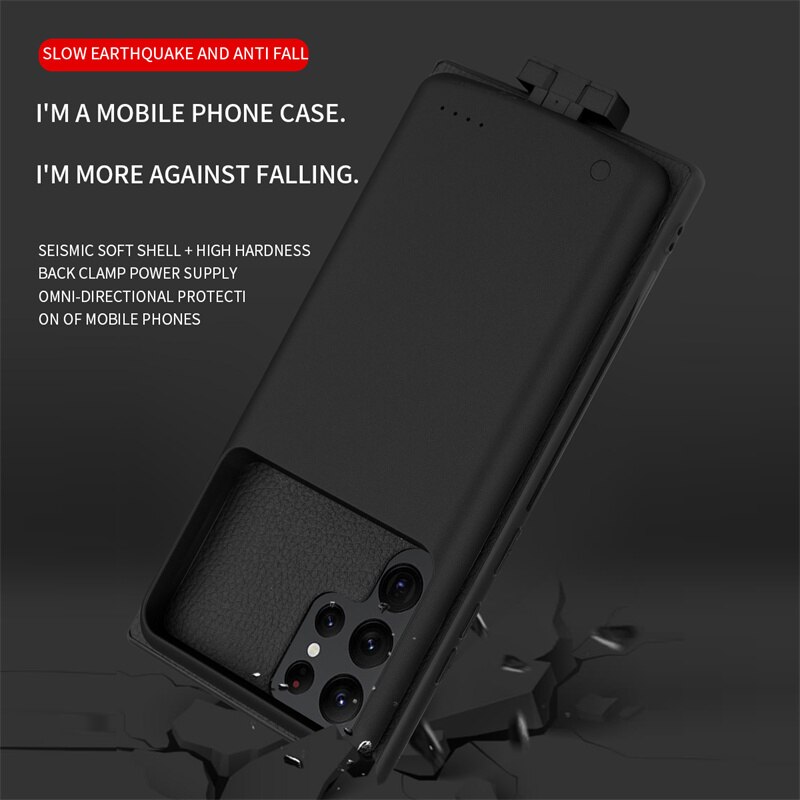 Étui de batterie magnétique pour Samsung Galaxy S22 Ultra, étui de charge pour batterie externe