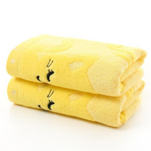 Leuke Kat Muzieknoot Kind Zachte Handdoek Water Absorberende Voor Thuis Baden Douche Microfiber Thuis Wassen Handdoek Gezicht Handdoeken: Geel