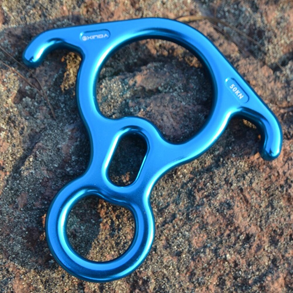 Xinda rock climbing descender OX Horn 8 descend ring downhill eight ring with Bent-ear Rappelling Gear Belay Device Equipment