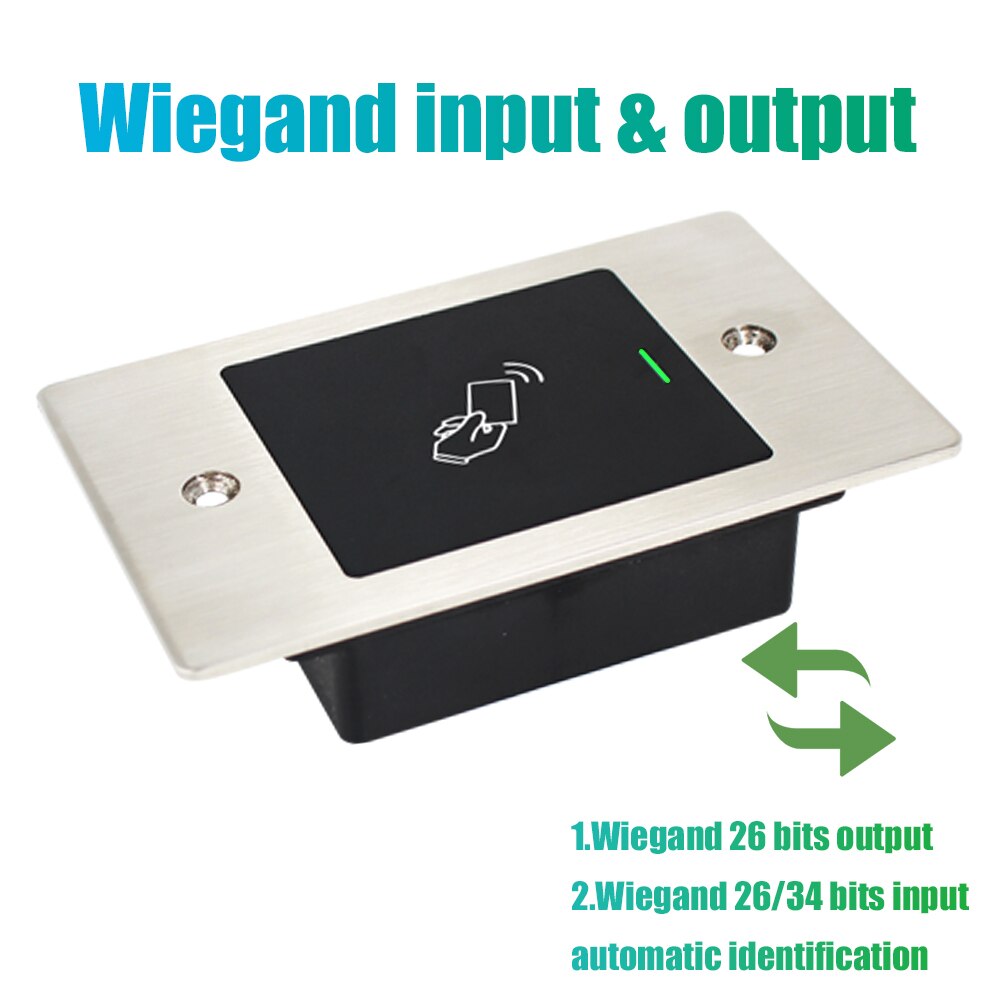 IP66 Waterproof Metal Access Control Reader 2000 user RFID 125KHZ Reader Embedded RFID Access Controller with Wiegand 26 Output
