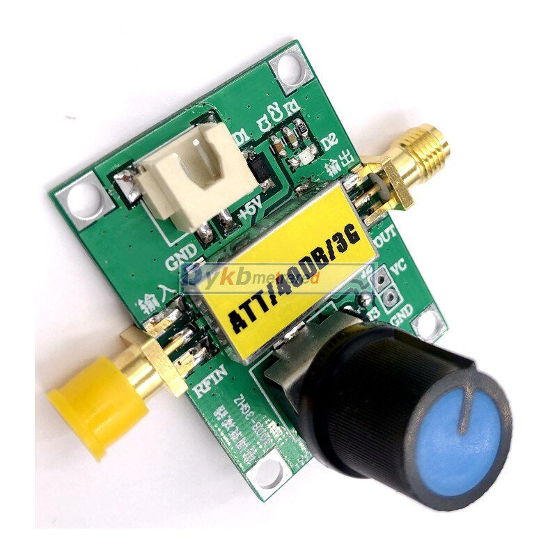 Atenuador de voltaje variable DYKB RF, 500MHz a 3000MHz, 40dB, rango dinámico, 0-5V, control para amplificador de señal RF