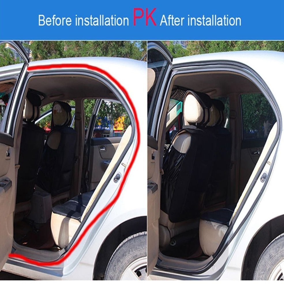 5m Self Adhesive Rubber Seal Strip Car Door Seal Trim Noiseproof B-Shaped Automotive Rubber Seal Strip