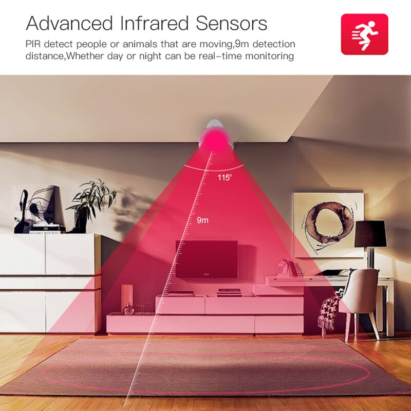 PIR Motion Sensor WiFi Smart Motion Sensor Smart Switch Tuya Smart Leben APP Steuer Arbeit Mit Alexa Google Hause Thermische kamera