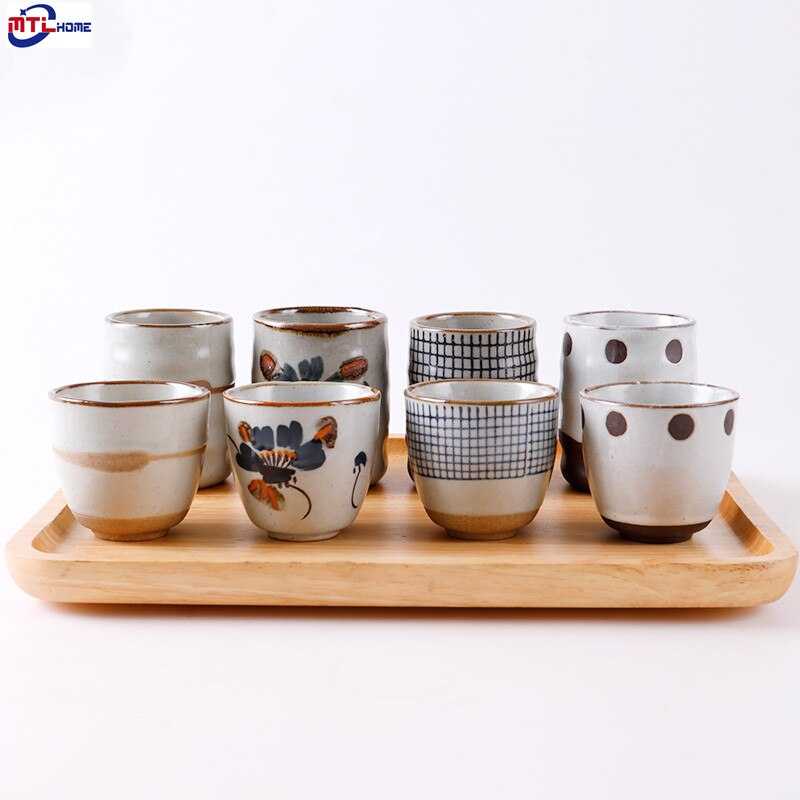 Handmade Retro Japanese Style Ceramic Coffee Tea Cup Personality Hand Holding Cup Office Water Cup Stoneware