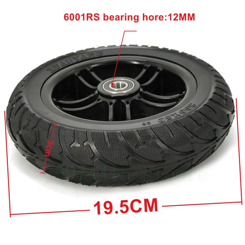 Roue Arrière Solide 8 Pouces Pour Scooter électrique Kugoo S1/S2/S3 - Axe Intérieur 10mm, Largeur 48mm