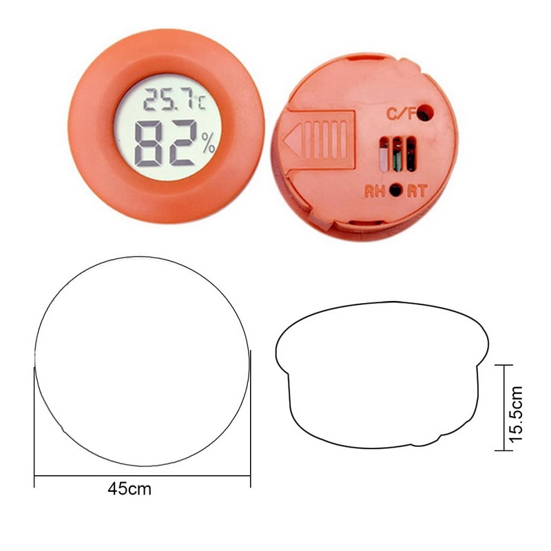 Hushåll mini husdjur lcd digital termometer hygrometer kyl och frys temperatur fuktighetsmätare detektor inomhustermometer