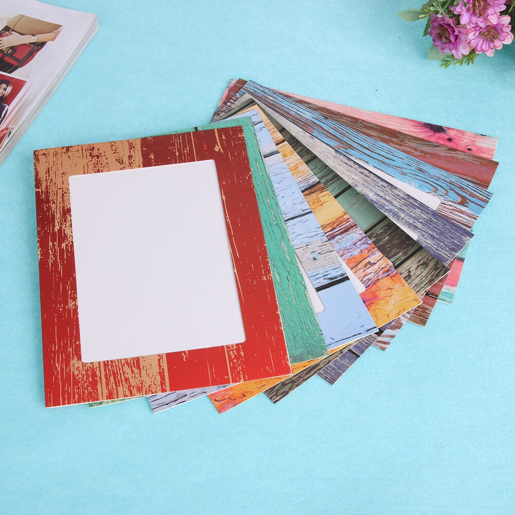 9 Stuks Thuis 7 Inch Rechthoek Papier Fotolijst Met Hout Clips Muur Foto Album Diy Opknoping Touw Frame home Decor