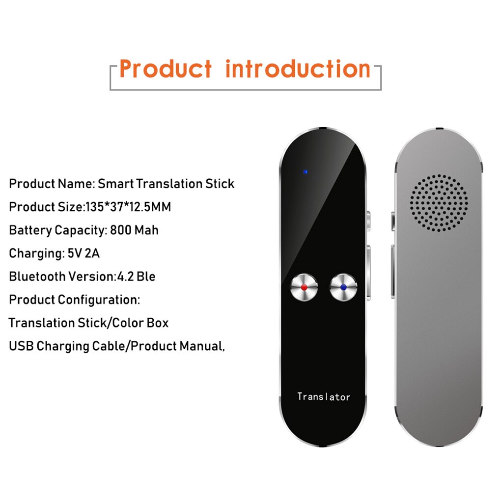 Updated K8 Translaty Business Multilanguage Smart Instant Real Time Voice 68 Languages Translator portable Handheld