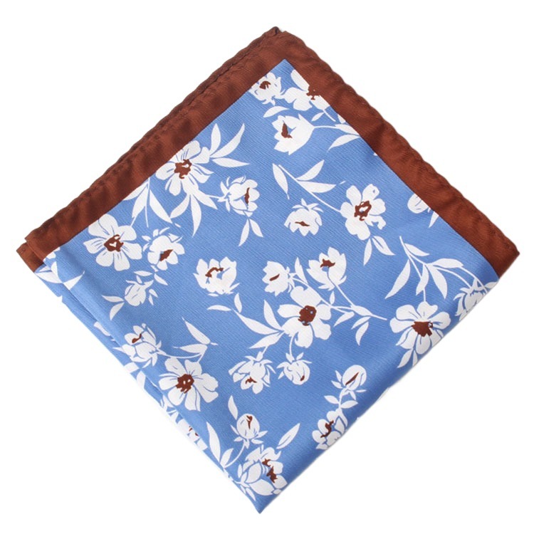 Pañuelo cuadrado de seda de rayón para hombre, pañuelo de Cachemira con estampado de lunares, Floral, a la , clásico, para de boda, 32cm: 5