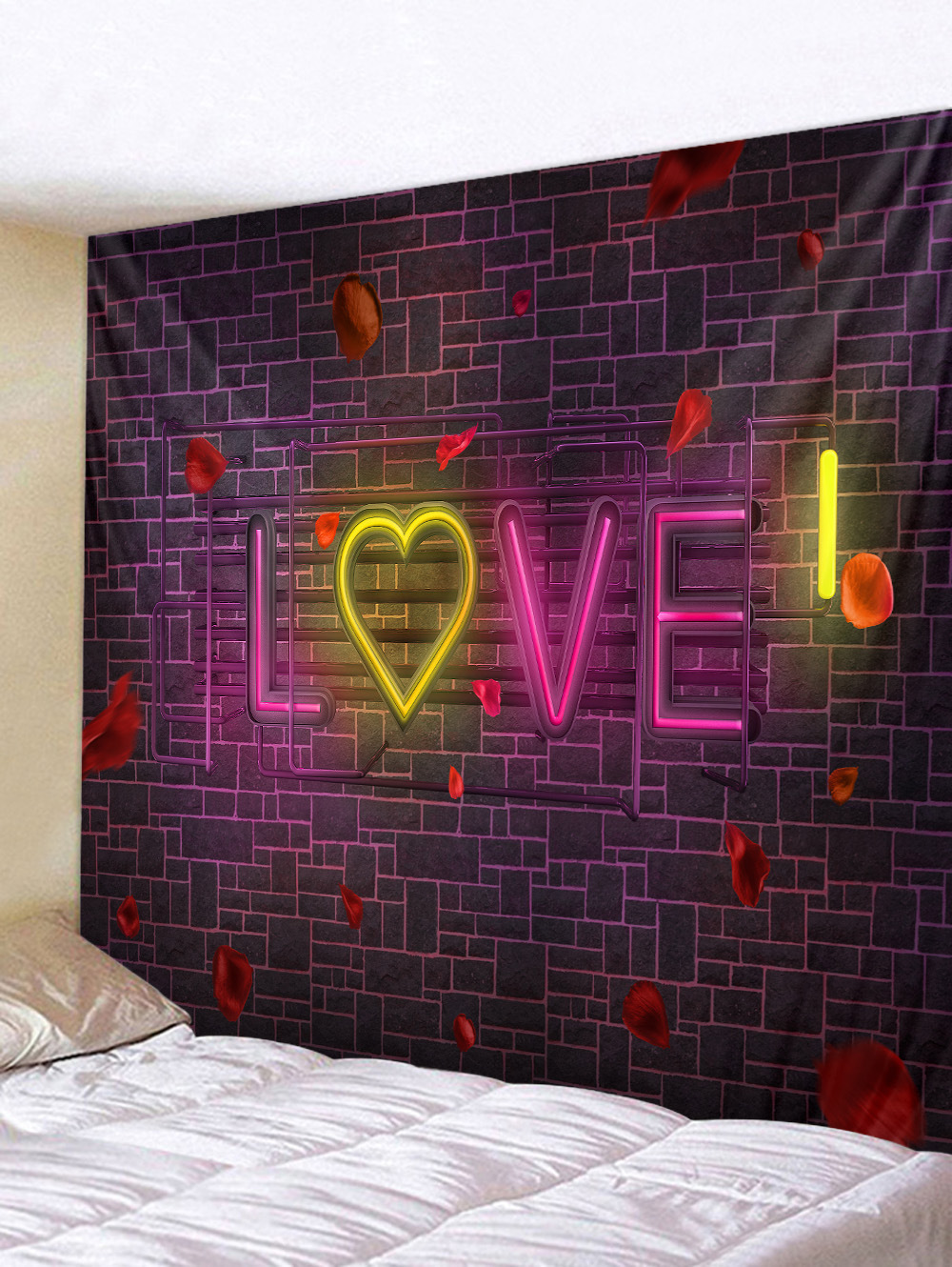 Bruiloft Decor Tapijt Muur Stof Hippie Boho Liefde Rose Tapijt Muur Opknoping Valentijnsdag Dorm Matras Muur Tapijt: 3 / 150x200cm