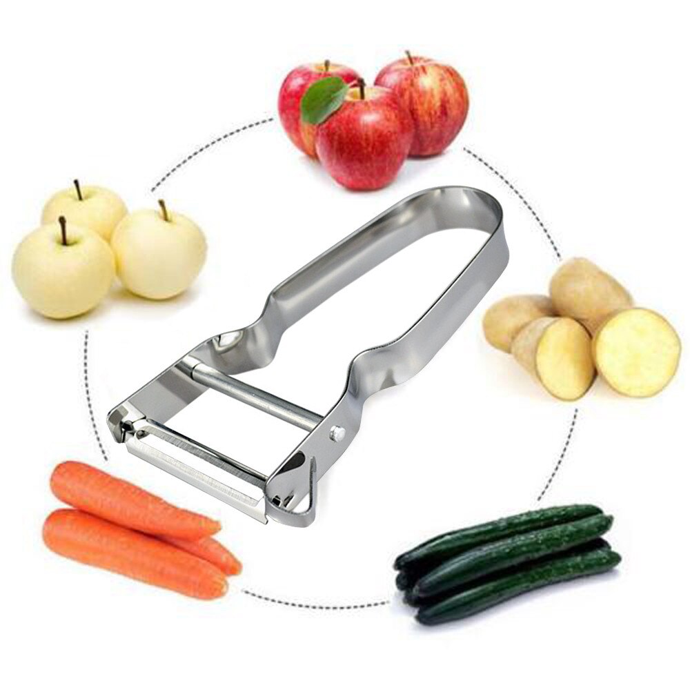 25 # Rvs Dunschiller Slicer Voor Fruit Groente Spud Aardappel Franse Wortel Cutter Keuken Gadget Tool Speed Peeler Slicer