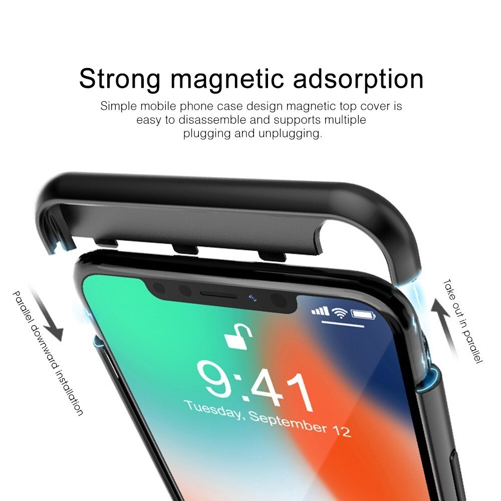 Vogek Battery Case Power Bank for iphone XR XS MAX 5000mah Magnetic Adsorption Battery Charger Case for iPhone 6 7 8 plus Backup