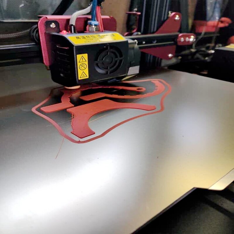 ENERGETIC-Plataforma de impresión PEI aplicada de hoja de acero de resorte personalizada, Base magnética para cama de impresora 3D Snapmaker 2 A350, 335x365mm, nueva