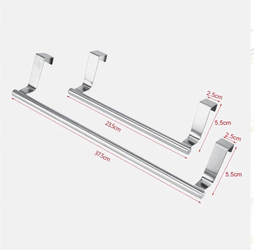 2 Size Handdoek Rekken Over Keukenkast Deur Handdoekenrek Bar Opknoping Houder Badkamer Plank Rack Thuis Organisator Lange Muur haak