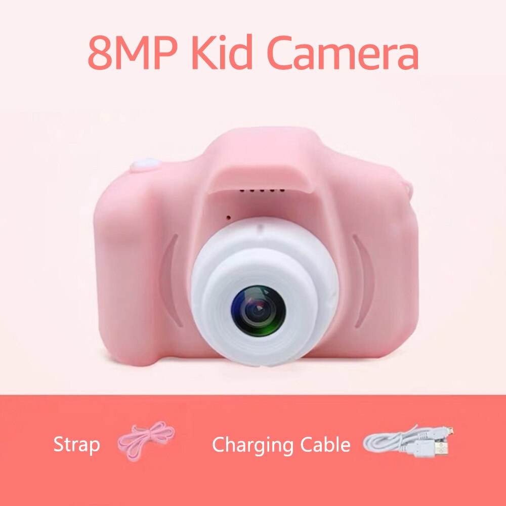 13MP Kids Digital Camera 1080P Children Video Camcorder Toy 2.0 Inches Screen Digital Camera for Girls and Boys Birthday: Pink 8MP