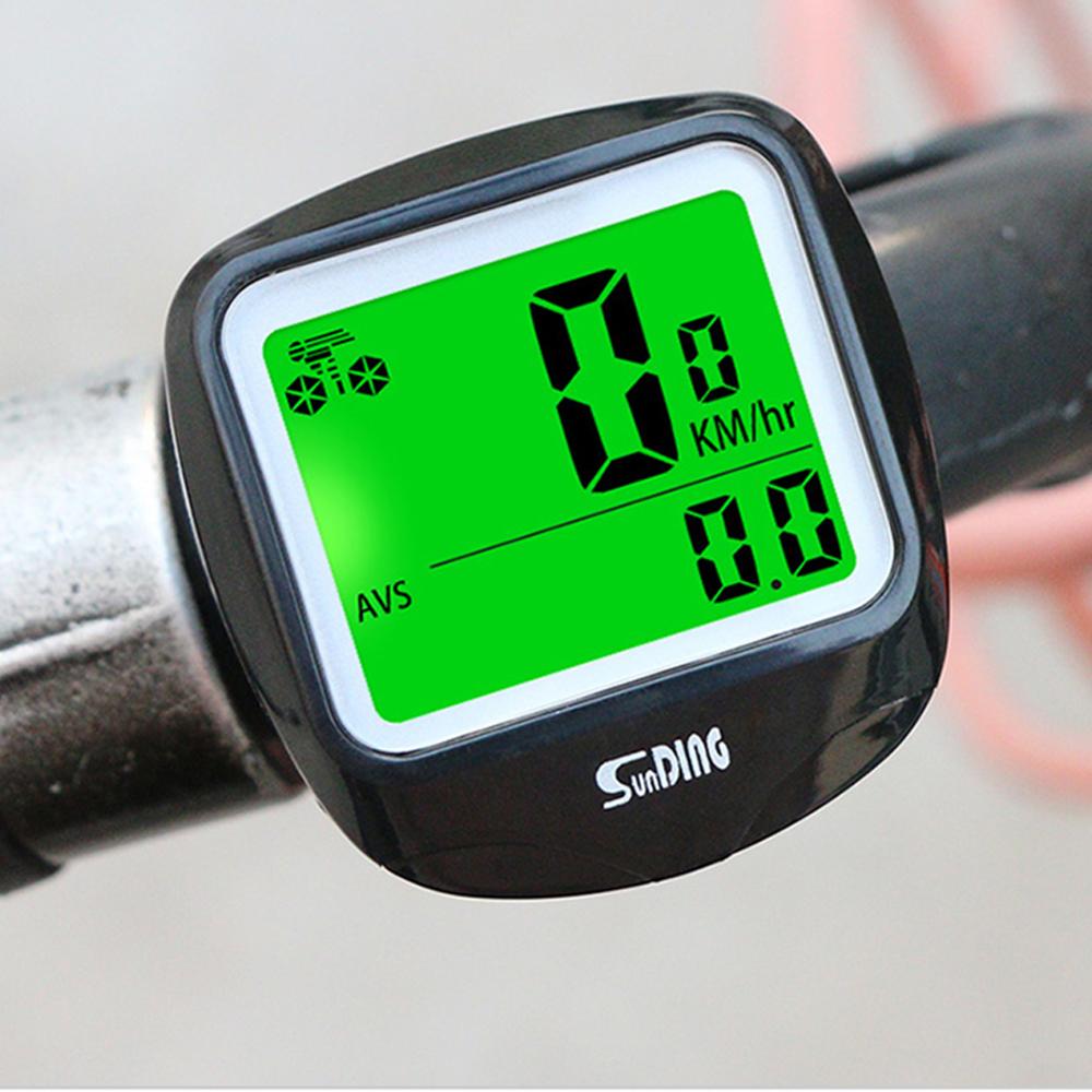 Multifunctionele Bike Wired Computer Snelheidsmeter Kilometerteller Fiets Waterdichte Meetbare Temperatuur Stopwatch Lcd Display