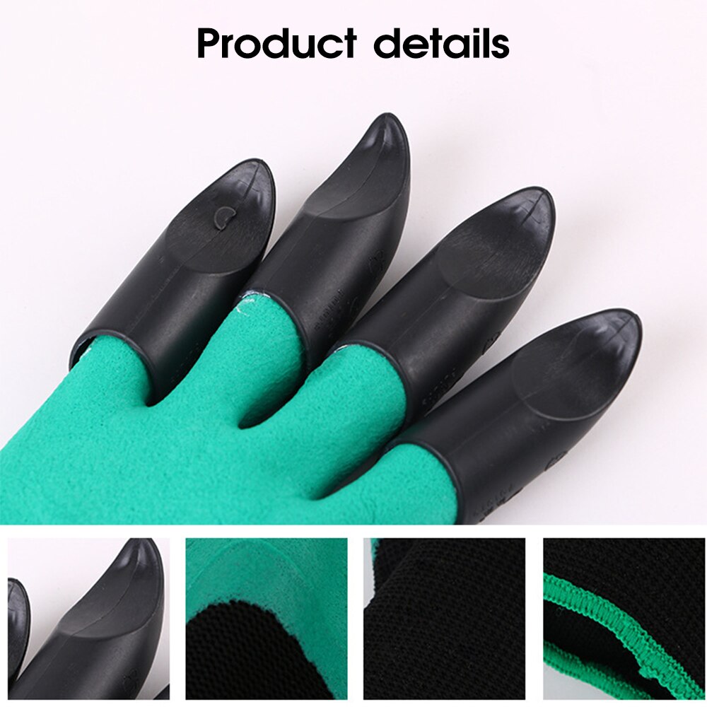 Guantes de goma para jardín para excavación, guantes de jardinería para plantar y suelos, protección para manos con tapa, suministros de herramientas de cavar en el jardín del hogar, 1 par