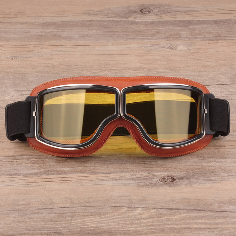 Lunettes de protection Anti-vent, Anti-sable, pour moto, sécurité dans le désert, anti-éclaboussures ultraviolettes: brown yellow