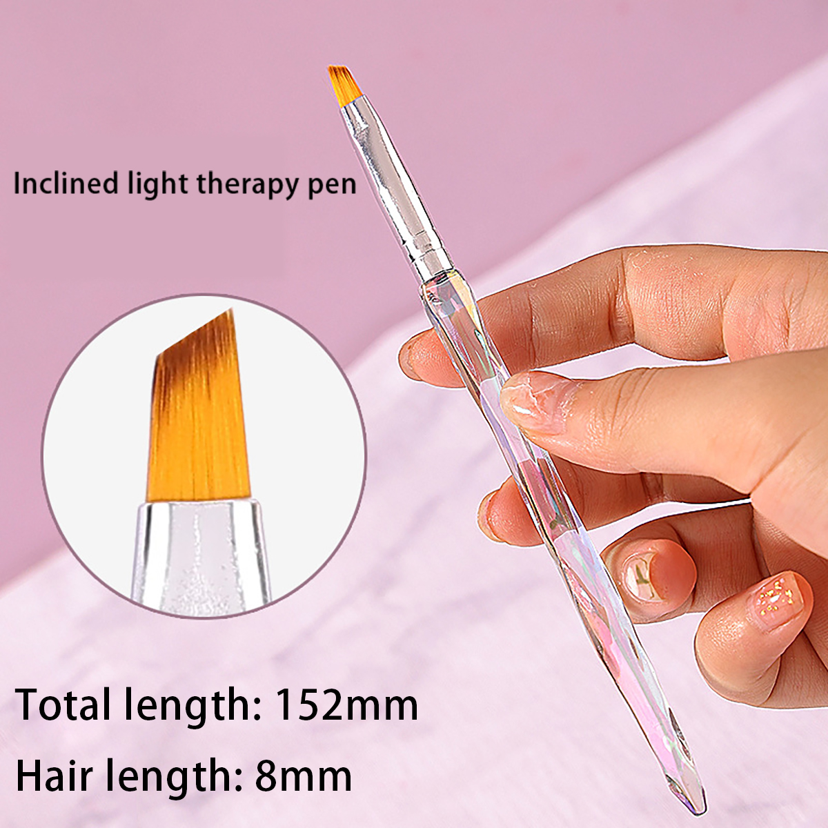 Juego de pinceles para uñas, herramientas de fototerapia, pinceles para pintar, dibujar y mejorar las uñas, Gel Uv, 8 unidades: Gris oscuro