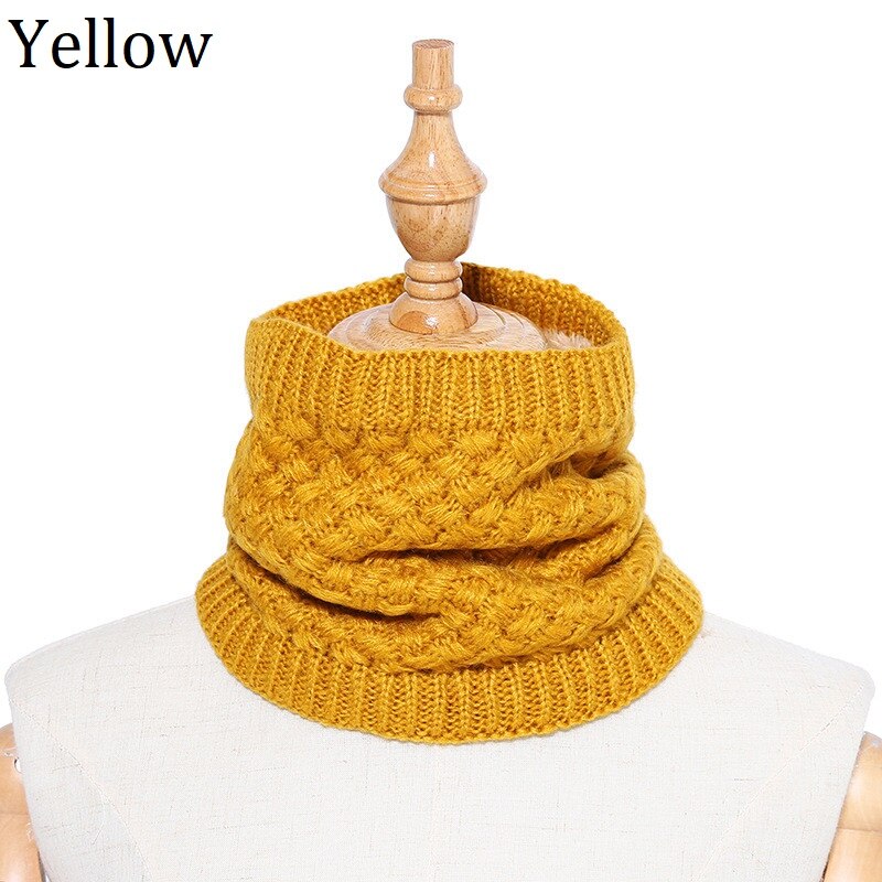 Chauffe-col écharpe en tricot pour femme | Écharpe hiver pour femme, tricoté, enfant, femme, col anneau, châles, Tube enveloppe, écharpes pour femme: Yellow