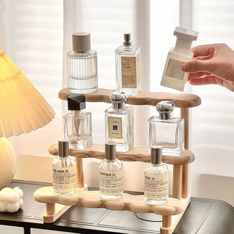 Desktop Parfüm Regal Badezimmer Make-Up Küche Liefert Organizer Box 3-Tier Display Riser Ständer Lagerung Rack Für Puppe Kosmetik