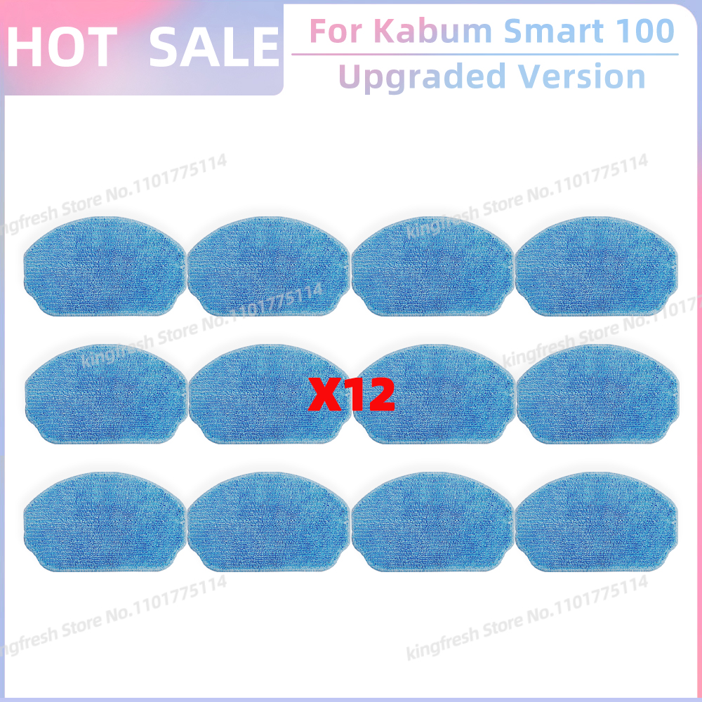 Fit For ( Kabum Smart 100 KBSF007, Nedis WIFIVCR001CBK, Nedis WIFIVCB01 ) Vacuum Parts Side Brush FIlter Mop Cloth Rubber Strip: Dark Grey