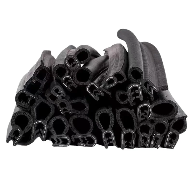 Bandes d'étanchéité en caoutchouc noires pour porte de voiture, 100cm, autocollants de scellage Double couche pour porte de coffre, isolation phonique, bande d'étanchéité intérieure