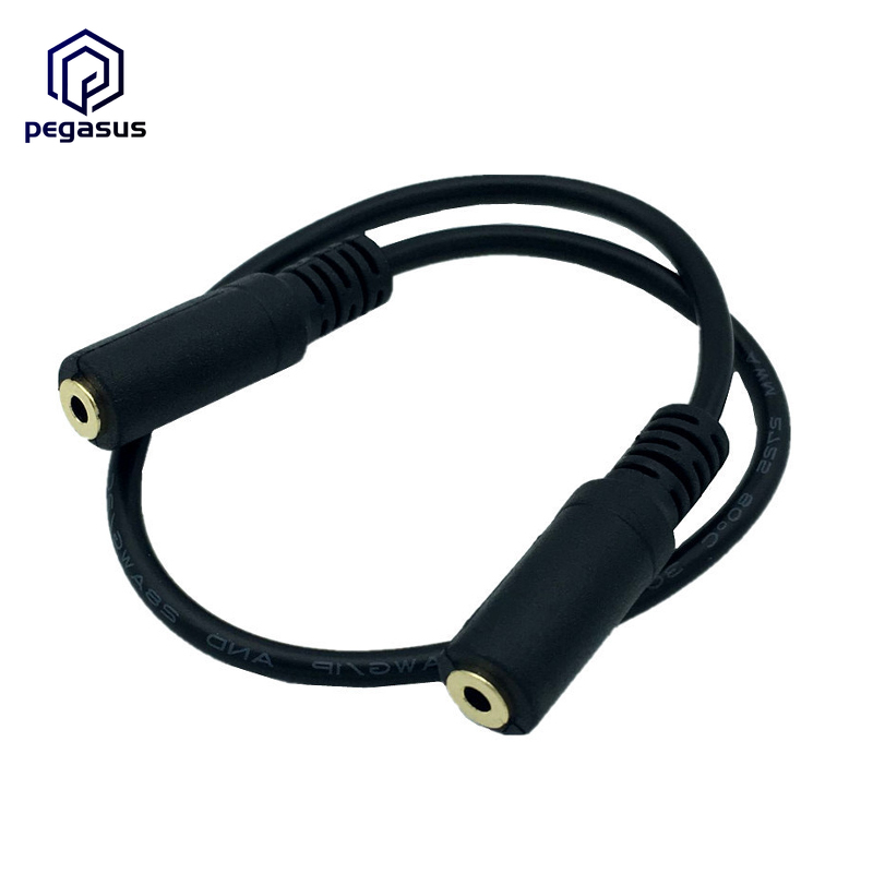 DC 2.5mm 3Pole Female to Female AUX Audio TRRS Adapter Converter Cable 0.3m