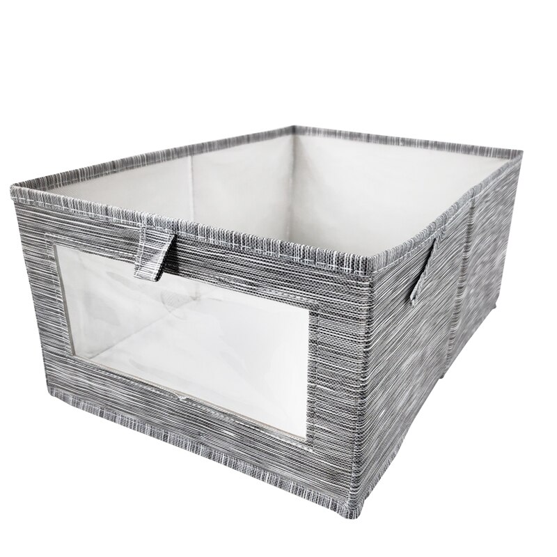 Caja de almacenamiento plegable de tela de lino y algodón para el hogar, organizador de juguetes, cesta de lavandería