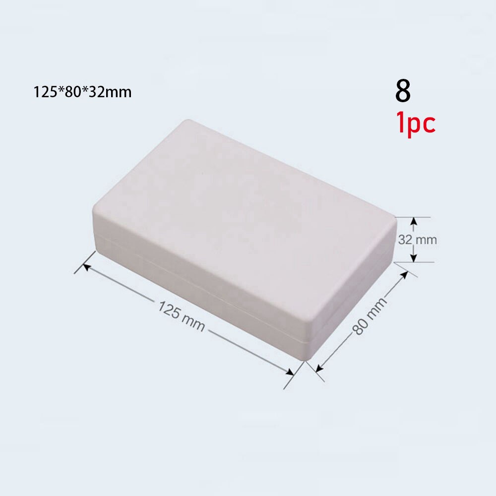 1Pc ABS Plastic Electronic Project Box White 9 sizes Enclosure Boxes Waterproof Cover Project Instrument Accessorie: 1pc Style 8