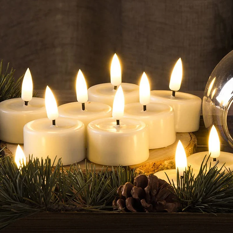 Piscando LED vela para decoração Home, bateria Powered chá luz, velas sem chama, jardim ao ar livre, aniversário, festa de casamento, 5 PCs, 10PCs