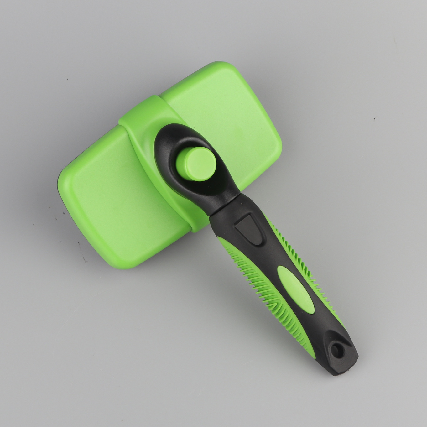 Zelfreinigende huisdierhaarborstel Honden- en kattenkam Verwijdert harenverwijderaarDeshedding Tool, verliesverzorging, grote hondenaccessoires: green