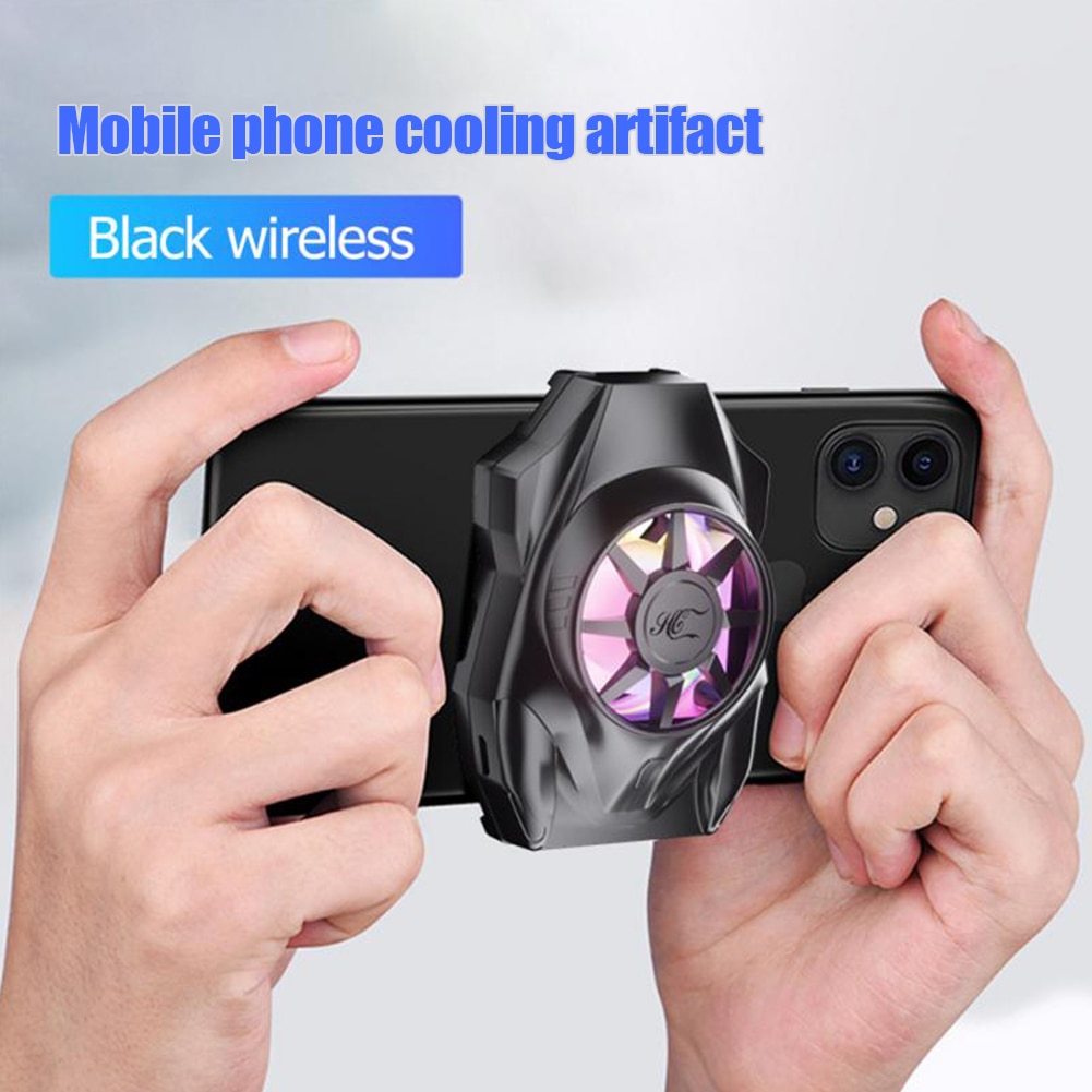 Universal Mobile Phone Cooling Fan RGB Lighting Heat Sink Wireless Gaming Mute Radiator for Xiaomi Samsung Iphone Cooler Fan