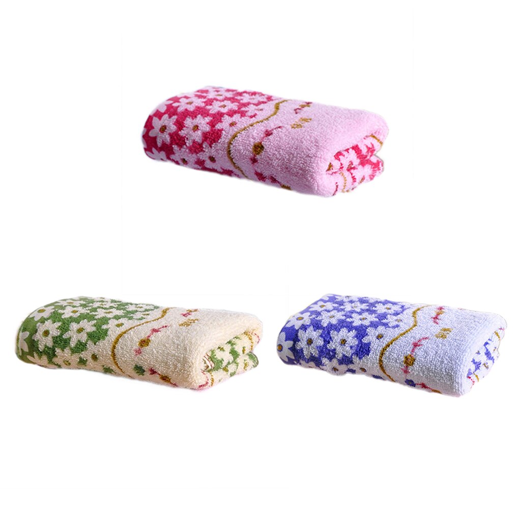 Toallas para las manos y cara, de algodón, tres colores, impresas, absorbentes, 33x73cm