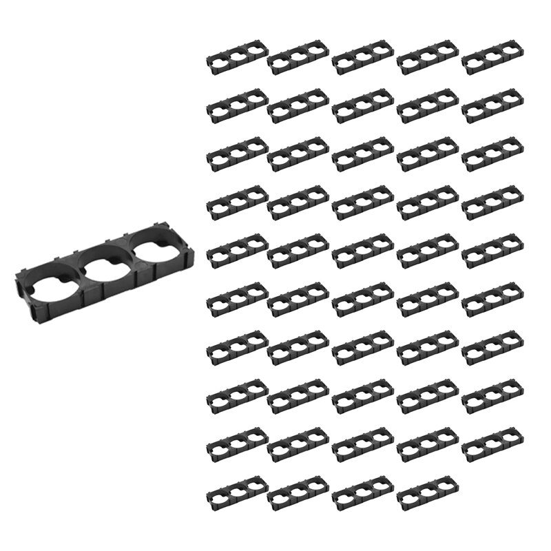 50Pcs 21700 Lithium Cell Spacer Triple Battery Holder Bracket Battery Pack Bracket For DIY Fixed Battery 21.7Mm Hole Dia: Default Title