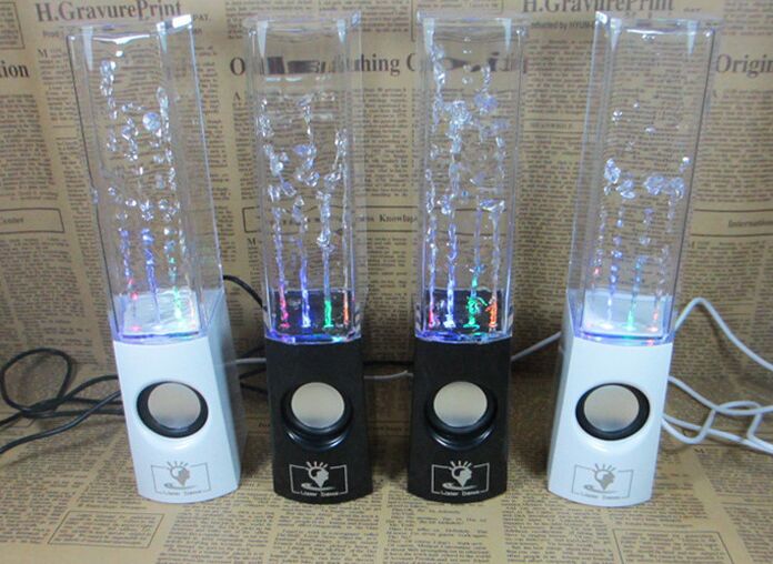 Dancing Water Spreker Actieve Draagbare Mini USB LED Light Speaker Voor iphone ipad PC MP3 MP4 PSP subwoofer water-kolom audio