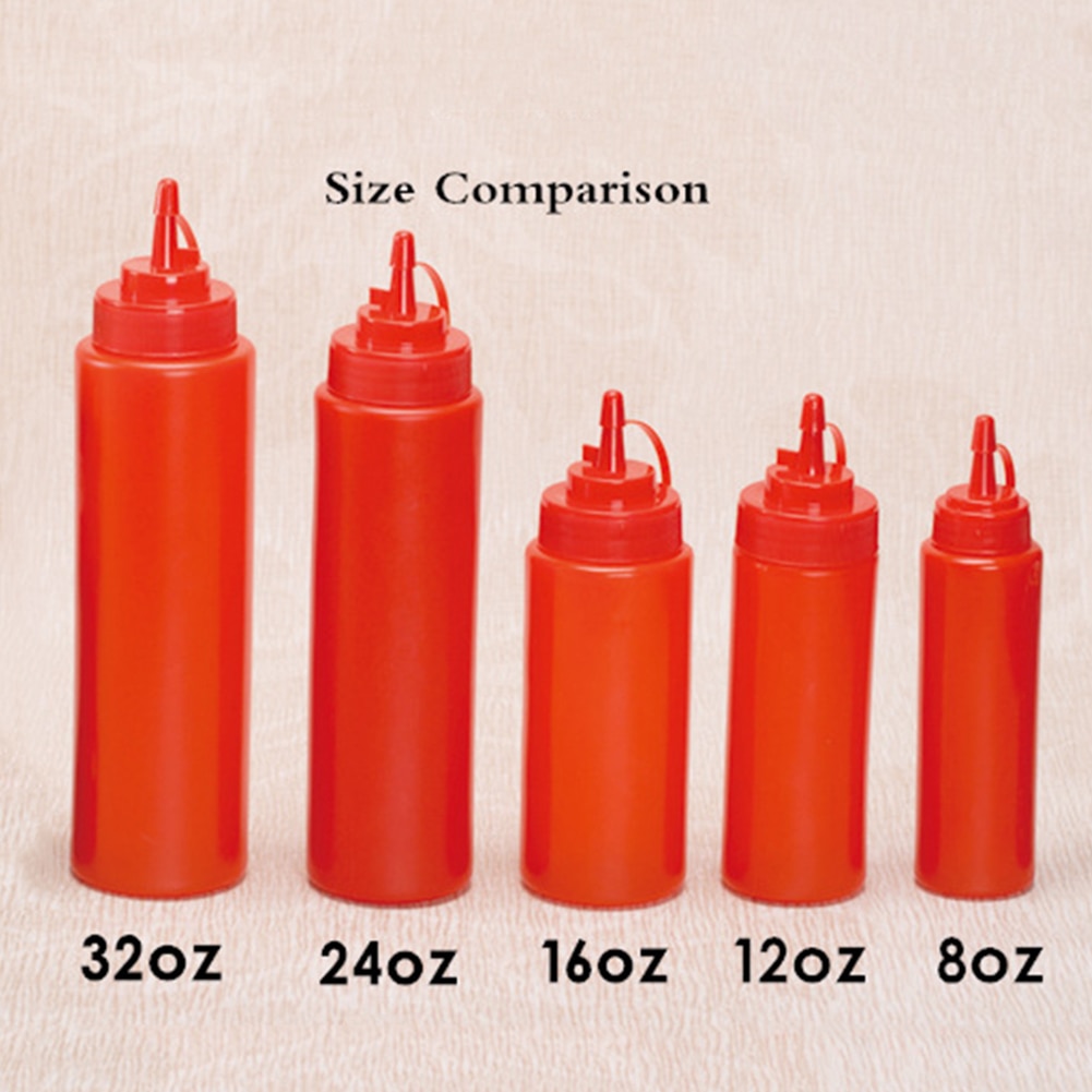 Ketchup sauce dispenser bbq flasker olivenolie dispenser flaske mayonnaise squeeze krukke hætte køkkenværktøj sikker plast