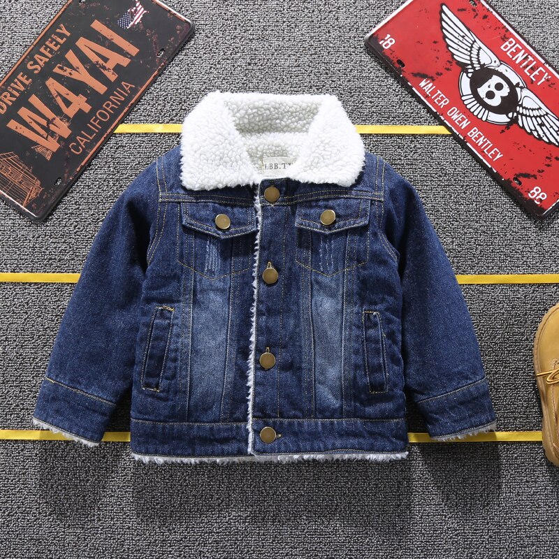 Jongens Denim Jassen Winter Kids Dik Fluwelen Bovenkleding Voor Baby Jongens Kinderen Warme Jassen Kleding Jongens Doorout Outfits: 6T