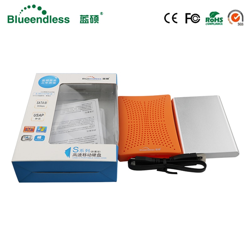 Anti-Shock 2.5" Hard Disk 250G HDD Enclosure Sata to usb 3.0 HDD Case with Rubber Hd Case Externo hdd 2.5 External Hard Disk