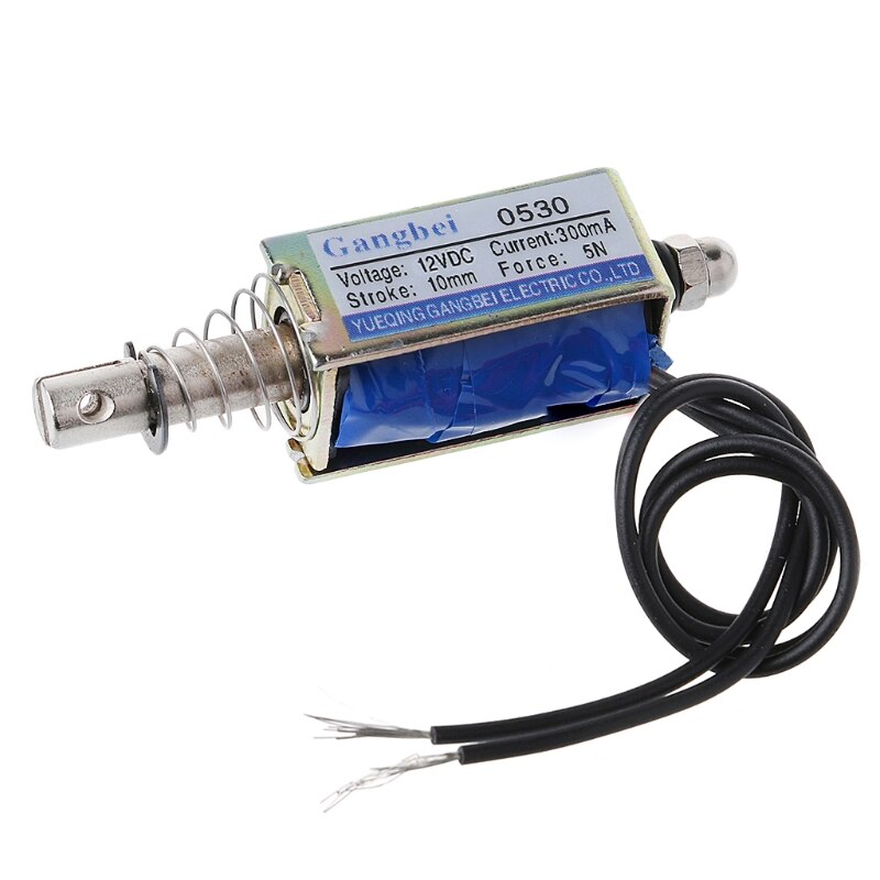 1PC JF-0530B DC 6V 12V Magnetic Push-Pull Type Frame DC Solenoid Electromagnet: 12V