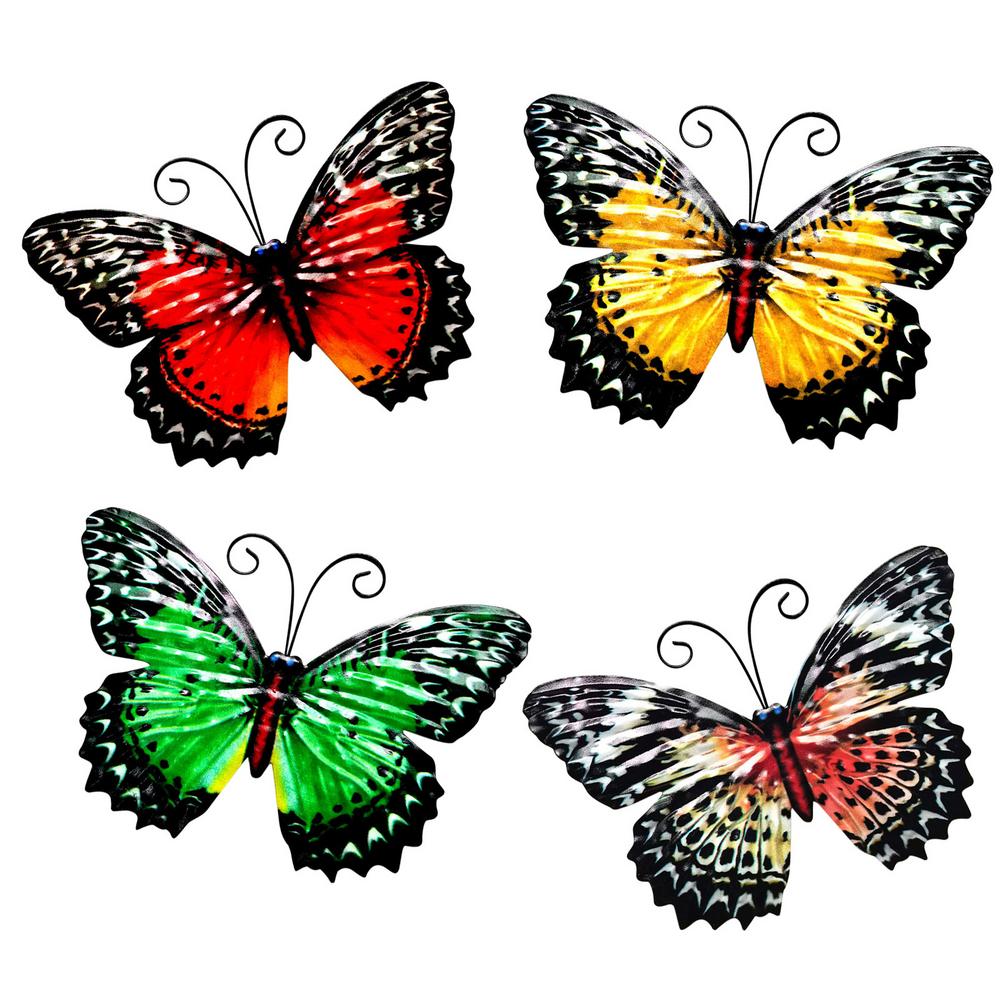 Style 3D Metal Butterfly Decor Inspirational Garden Wall Decor Sculpture Fridge Stickers Room Decoration