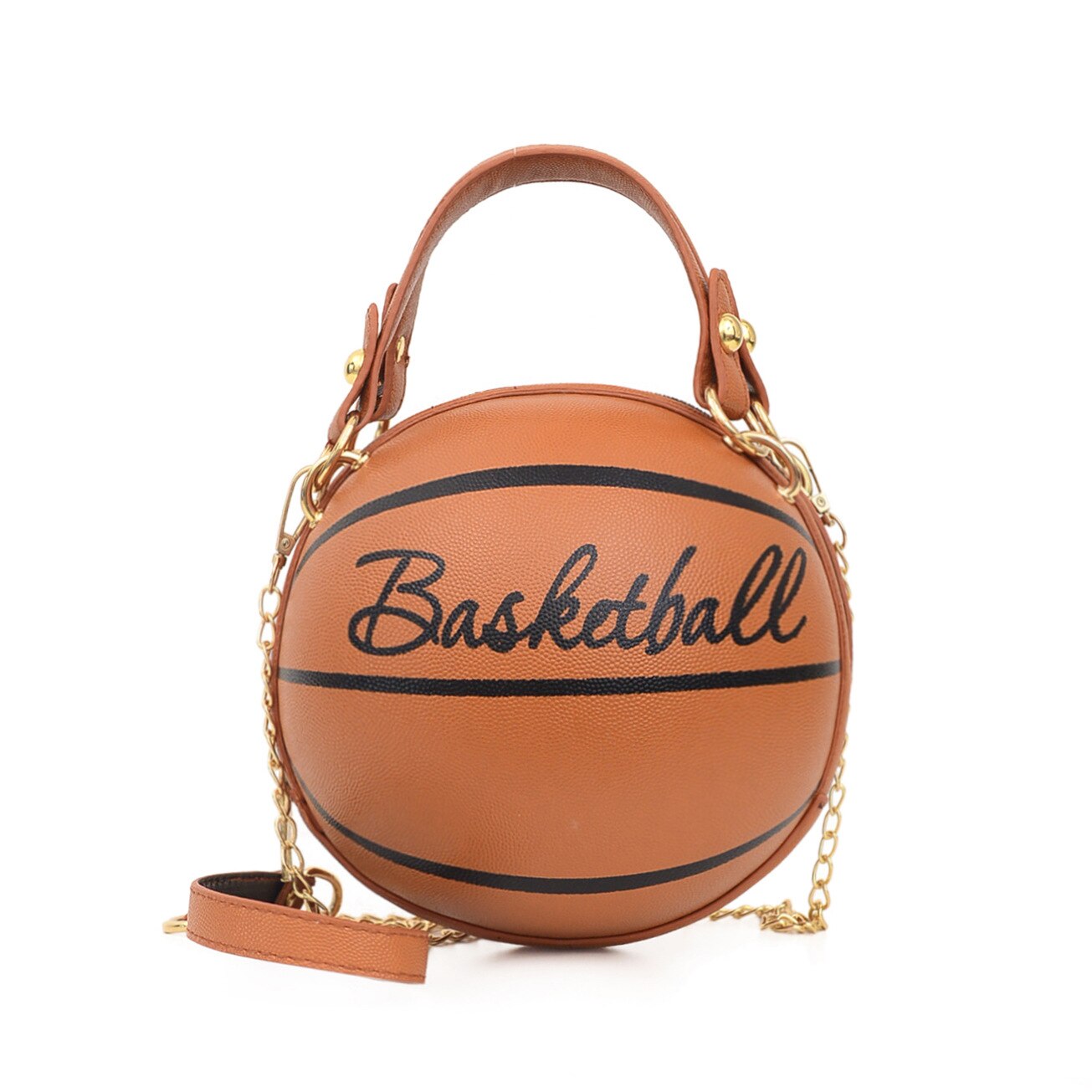 Persoonlijkheid Vrouwelijke Lederen Roze Basketbal Zak Bal Portemonnees Voor Tieners Vrouwen Schoudertassen Crossbody Keten Hand Tassen: D