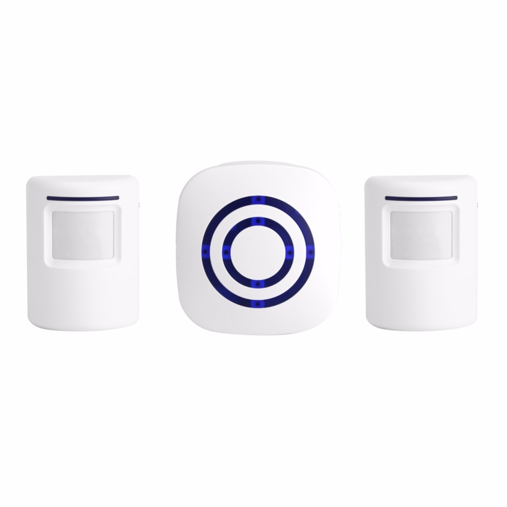 110V-240V Wireless Doorbell PIR Infrared Sensor Motion Detector Entry Door Bell Alarm w/ Receiver & Transmitter EU Plug