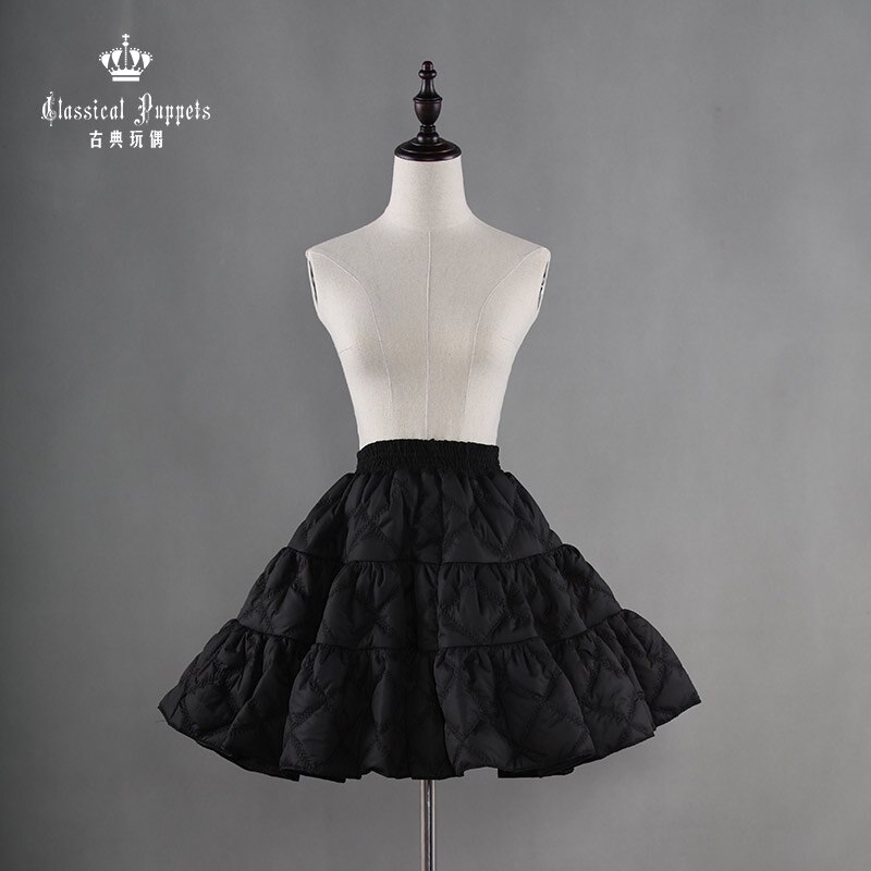 Thick Short A line Petticoat for Winter Cotton Padded Underskirt by Classical Puppets