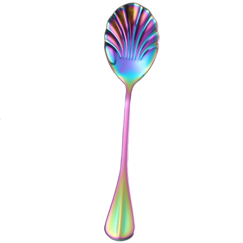 Shell Drinking Tea Spoon Economic Healthy Spoons Coffee Spoon Home Stir Dessert Ice Cream: Magic