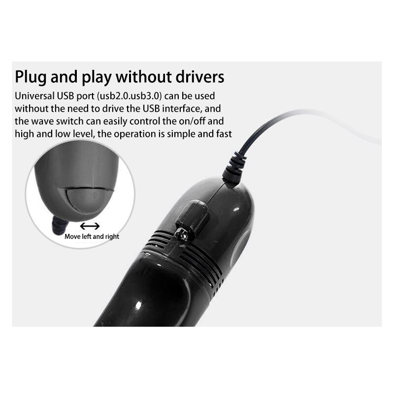 Onever Mini Vacuum Cleaner USB Car Interior Air Vent Dust Cleaning Tool Brush Ki Dust Cleaner Collector Three heads Detachable