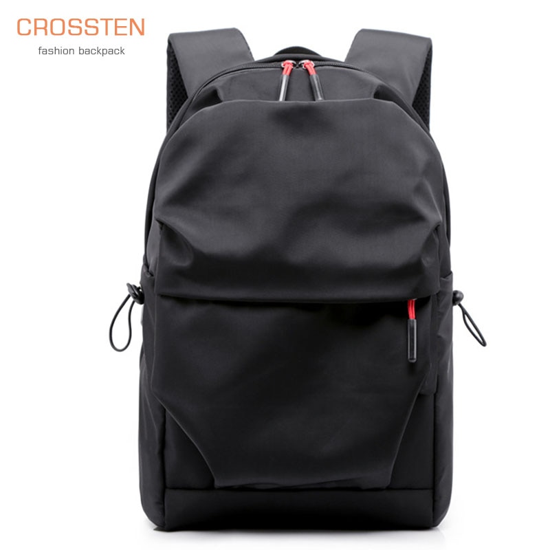 Crossten urban backpack 15 laptop bag Large capacity Pleated Casual SchoolBag Waterproof Teenage Student Mochila