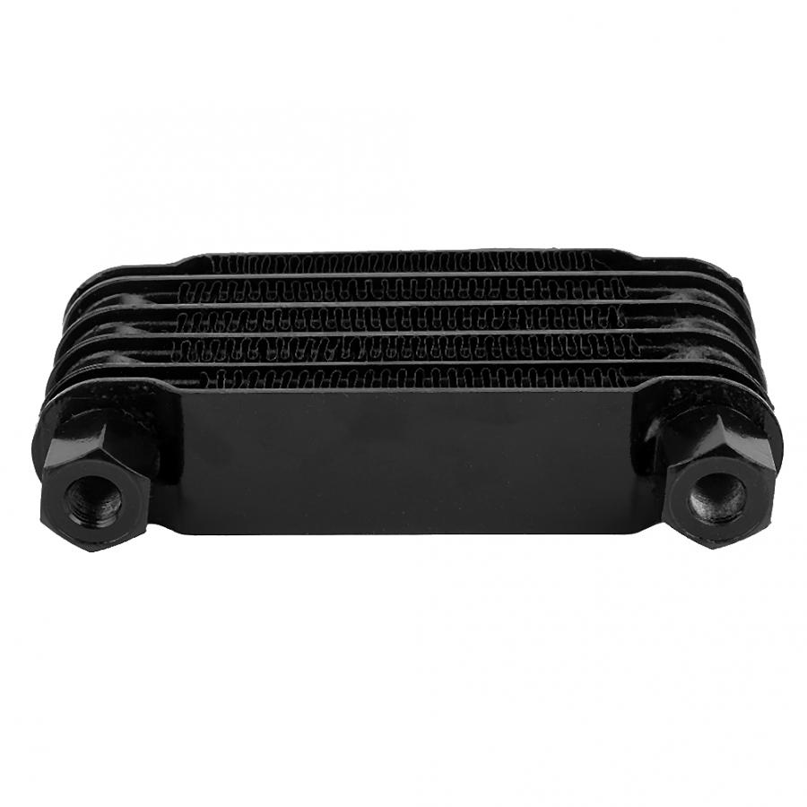 Uniwersalna chłodnica oleju silnikowego chłodnica robić 100cc-250cc 65ml zabrudzenia motocyklowe wioślarz ATV motocykl chłodnica ABS czarny