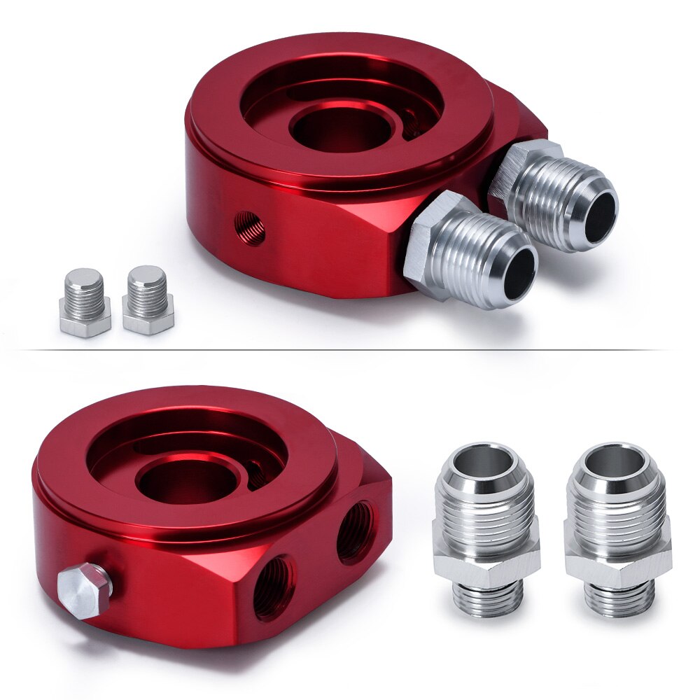 - Universal oil filter sandwich adapter Aluminum Sandwich Oil Adapter Filter Cooler Plate Kit AN10 JR6721